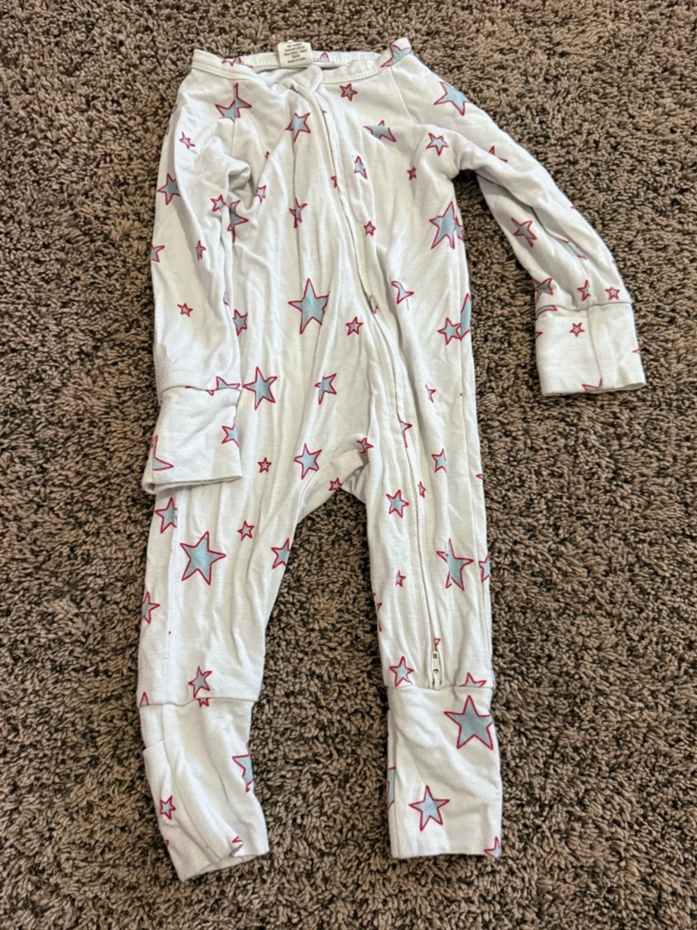 Larkspur baby 3-6 month onesie stars